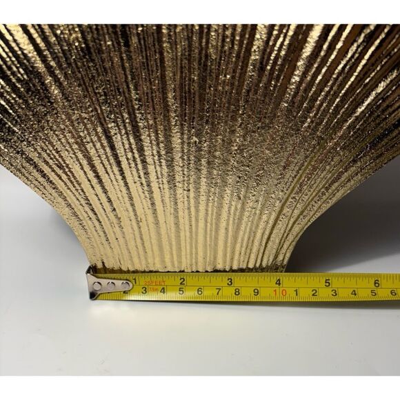 MCM OROA Gold Seashell Vase / New - Picture 12 of 14